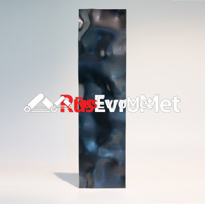 Декоративная нержавеющая сталь  3D Matt Water Ripple Big Black Matt